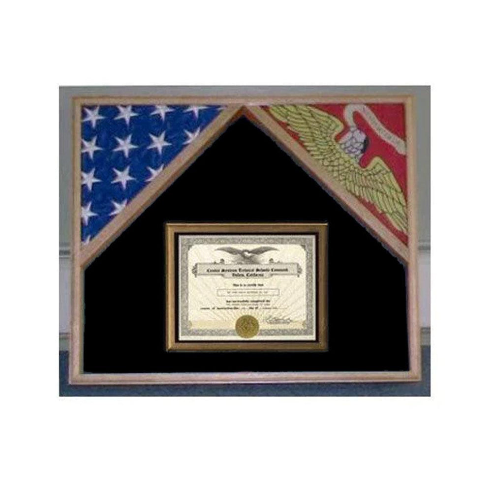Military Flag Case For 2 Flags and Certificate Display Case - Flags Connections