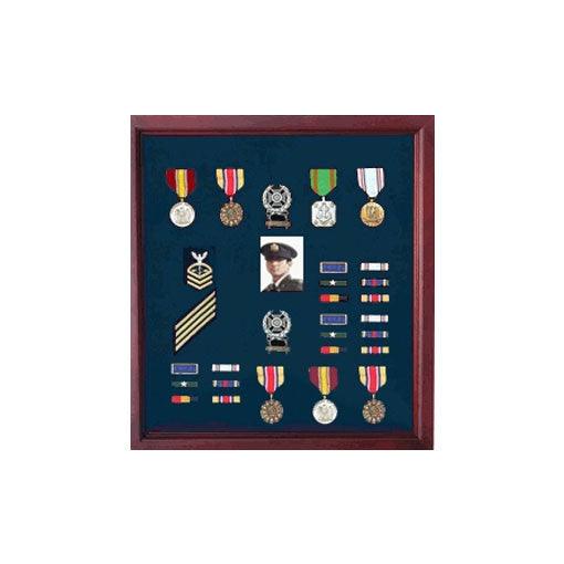 Military Medal Case, Shadow Box photo Holder, Military Medal - Flags Connections