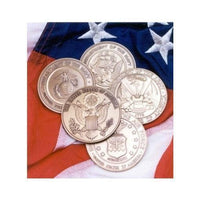 Military Service Medallions in Solid Brass, Military Medals Military Service Medallion in Solid Brass, Military Medals