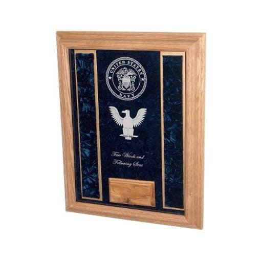 Military Shadowbox with Personalized Glass - Flags Connections