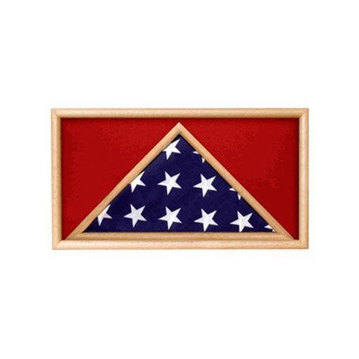 Oak 5 X 9.5 Flag Memorial Case, For casket Flag Oak 5 X 9.5 Flag Memorial Case, For casket Flag