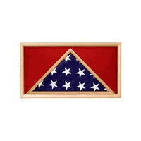 Oak 5 X 9.5 Flag Memorial Case, For casket Flag Oak 5 X 9.5 Flag Memorial Case, For casket Flag