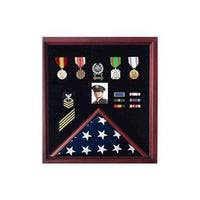 Personalized flag display case with Flag and Photo Personalized flag display case with Flag and Photo