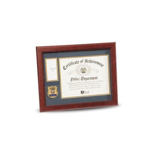 Police Department Medallion Certificate and Medal Frame - Flags Connections