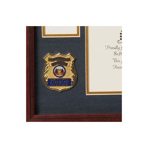 Police Department Medallion Certificate and Medal Frame - Flags Connections