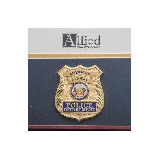 Police Department Medallion Certificate Frame - Flags Connections