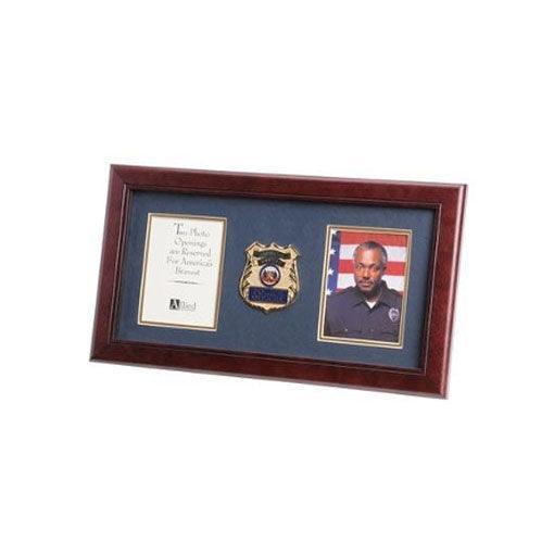 Police Department Medallion Double Picture Frame Police Department Medallion Double Picture Frame