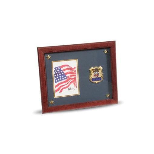 Police Department Medallion Picture Frame with Stars Police Department Medallion Picture Frame with Stars