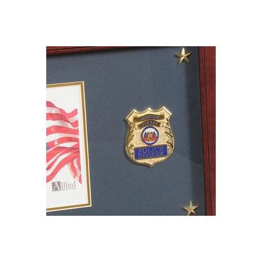 Police Department Medallion Picture Frame with Stars Police Department Medallion Picture Frame with Stars