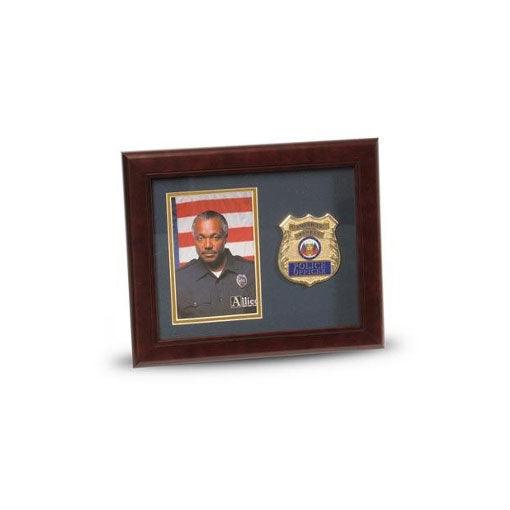 Police Department Medallion Portrait Picture Frame - Flags Connections
