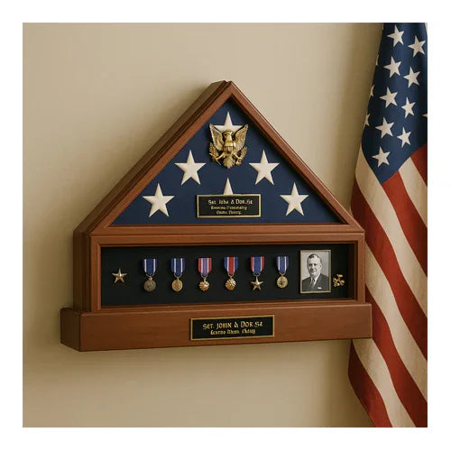 Presidential Pedestal Flag Medal Display Presidential Pedestal Flag Medal Display, Flag Display Case
