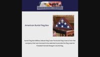 American Burial Flag Box, Military Deluxe Flag Case