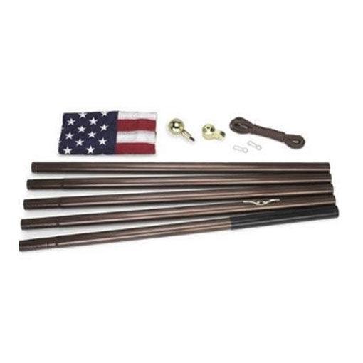 Residential Flagpole Kit With Flag - Bronze Residential Flagpole Kit With Flag - Bronze