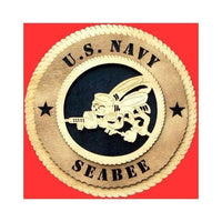 SeaBee Wall Tribute, Seabee Wood Wall Tribute, Seabee emblem 