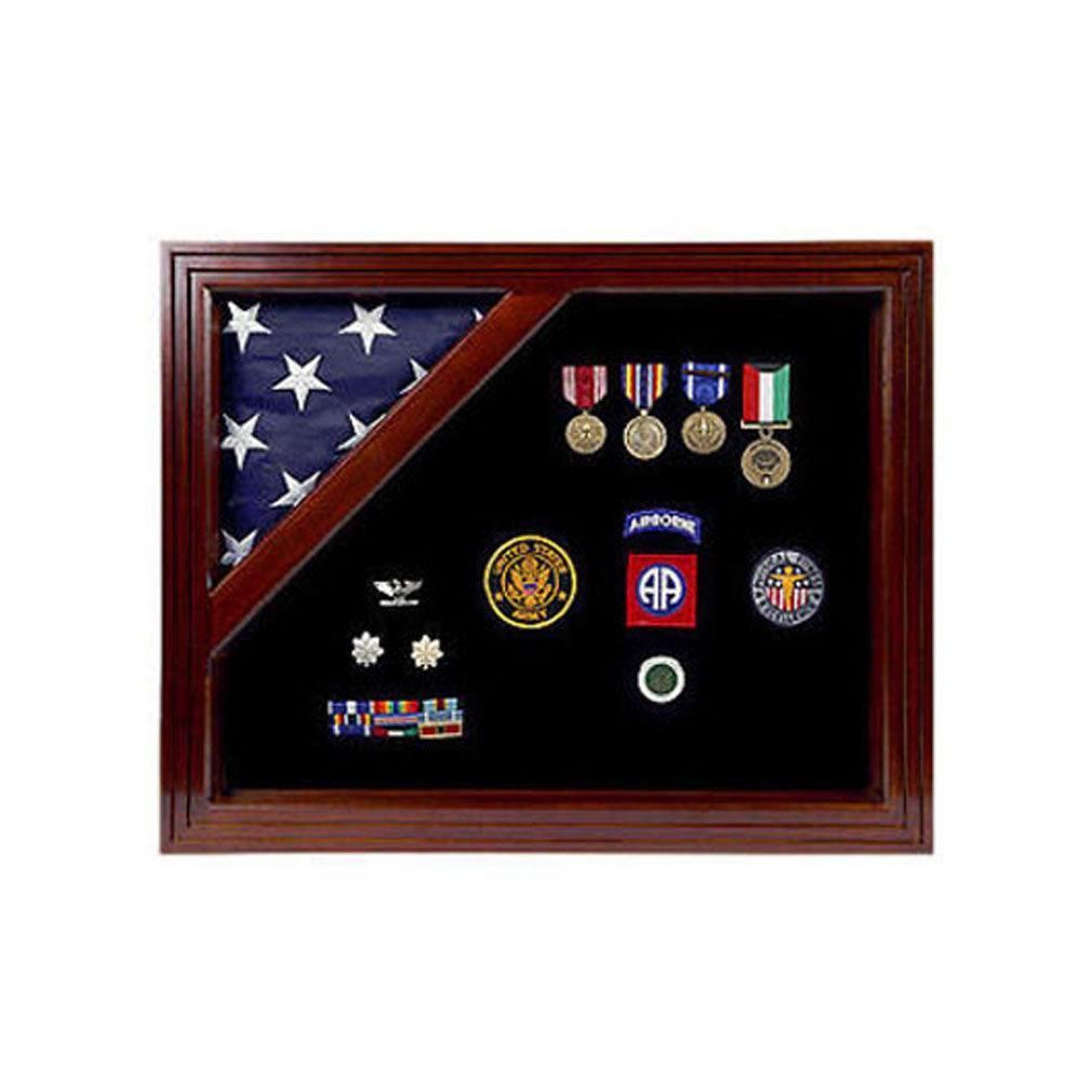 Shadow box to hold a 3’ x 5’ flag, Walnut Finish Shadow box to hold a 3’ x 5’ flag, Walnut Finish