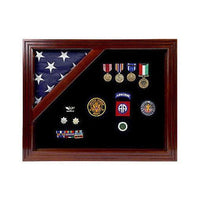 Shadow box to hold a 5’ x 9.5’ flag, Cherry  Finish Shadow box to hold a 5’ x 9.5’ flag, Cherry  Finish