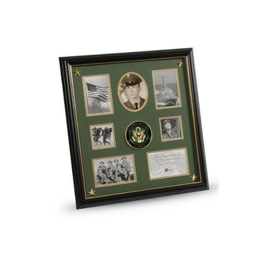 U.S. Army Medallion 7 Picture Collage Frame with Stars U.S. Army Medallion 7 Picture Collage Frame with Stars