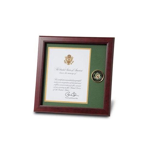 U.S. Army Medallion Presidential Memorial Certificate Frame - Flags Connections