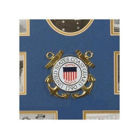 U.S. Coast Guard Medallion 7 Picture Collage Frame with Stars 