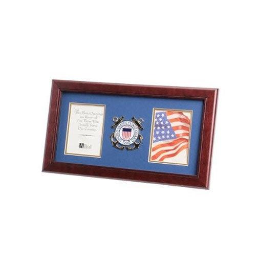 U.S. Coast Guard Medallion Double Picture Frame - Flags Connections