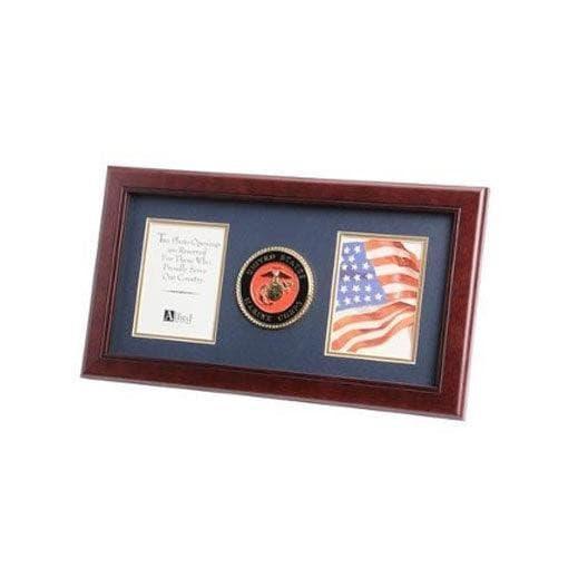 U.S. Marine Corps Medallion Double Picture Frame 