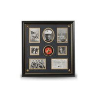 U.S. Marine Corps Medallion, Picture Collage Frame with Stars 