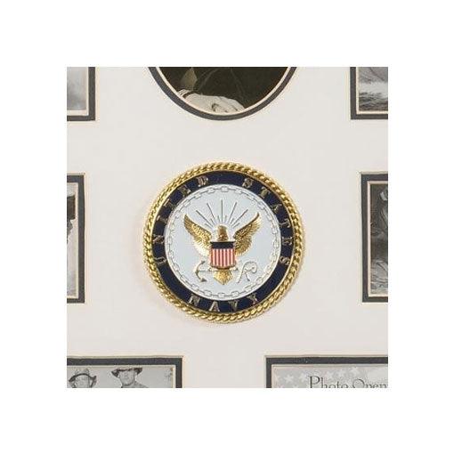 U.S. Navy Medallion 7 Picture Collage Frame with Stars - Flags Connections