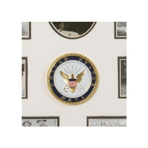 U.S. Navy Medallion 7 Picture Collage Frame with Stars U.S. Navy Medallion 7 Picture Collage Frame with Stars
