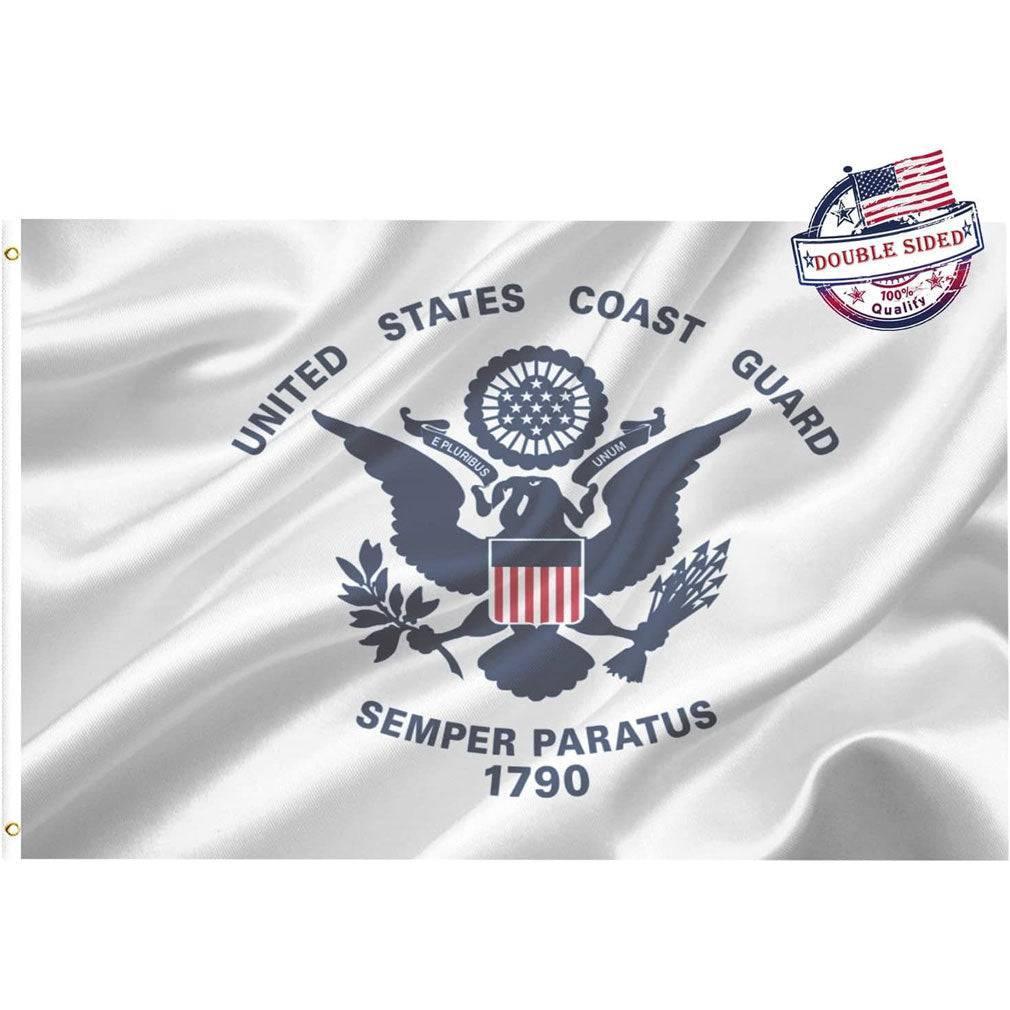 US Coast Guard Flag 3x5 Outdoor Double Sided US Coast Guard Flag 3x5 Outdoor Double Sided