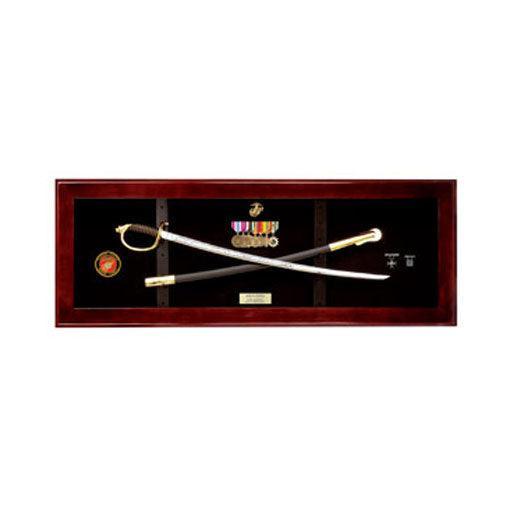 USMC NCO Sword Display Case, Sword Cases, Marine  Sword frame