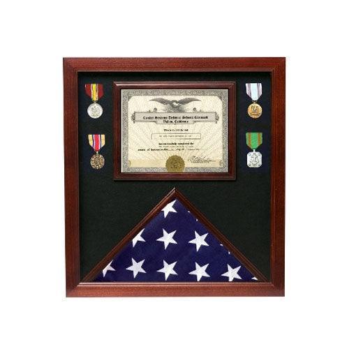 Flag Document Display Case, Wood, Flag certificate holder Flag Document Display Case, Flag certificate holder