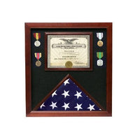 Flag Document Display Case, Wood, Flag certificate holder Flag Document Display Case, Flag certificate holder