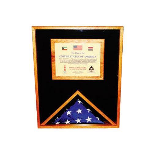 Large Military Memorial Flag, Medal Display Case Large Military Memorial Flag, Medal Display Case