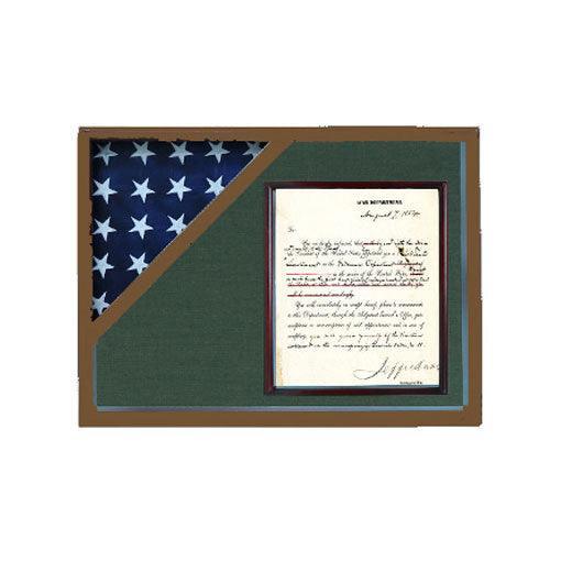 Shadow box to hold a flag with 8.5 x 11 certificate Shadow box to hold a flag with 8.5 x 11 certificate